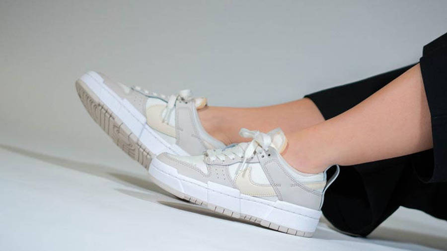 Nike Dunk Low Disrupt Sail Pearl White On Foot