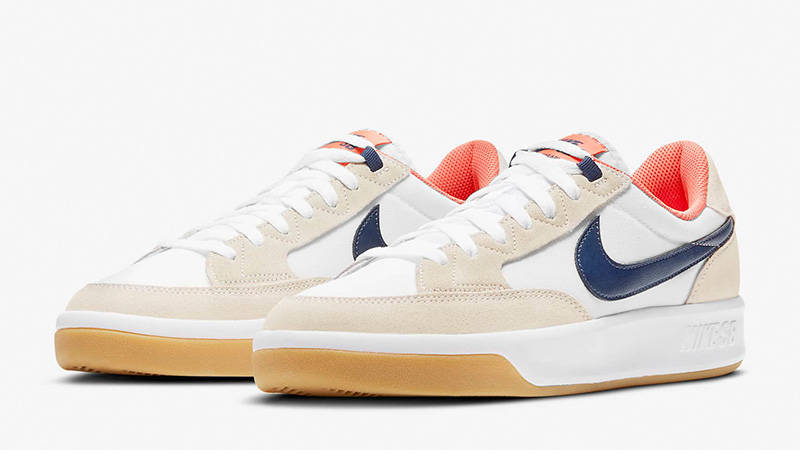 Nike SB Adversary Premium White Turf Orange CW7456-102 front