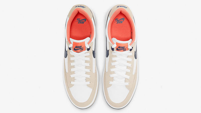 nike sb adversary white midnight navy turf orange