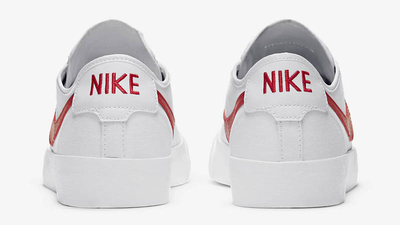 Nike SB Blazer Coat White University Red Back