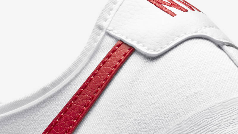 Nike SB Blazer Coat White University Red Closeup