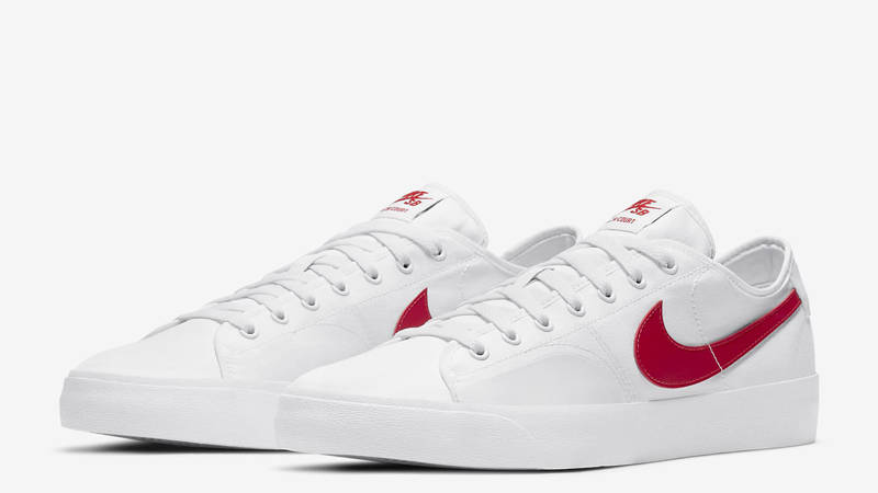 Nike SB Blazer Coat White University Red Front