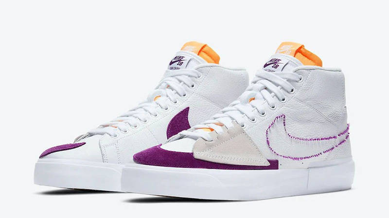 Nike SB Blazer Mid Edge Lakers DA2189-100 front