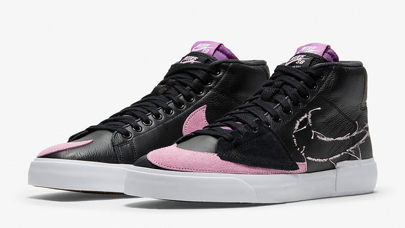 Nike SB Zoom Blazer Mid Edge Black Purple Pink DA2189-002 front