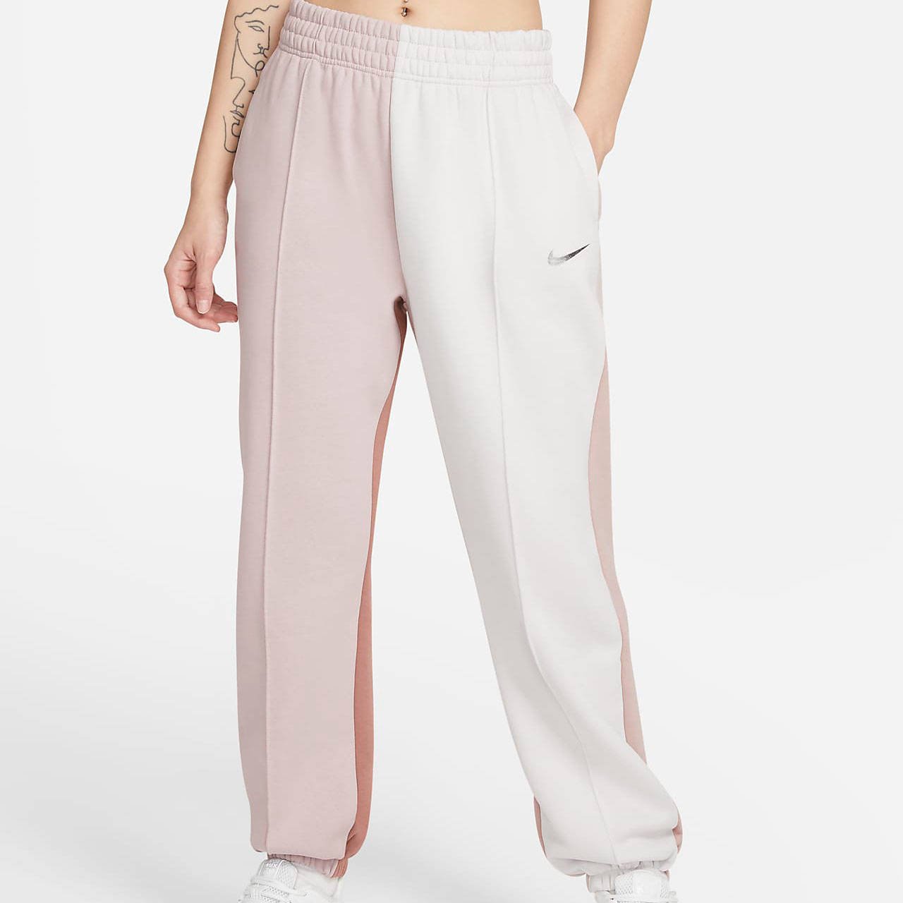Nike sporstwear sweatpants colour block pink