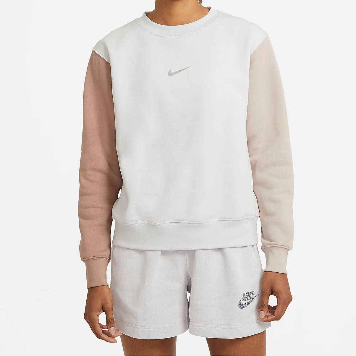 Nike sporstwear sweatshirt colour block pink