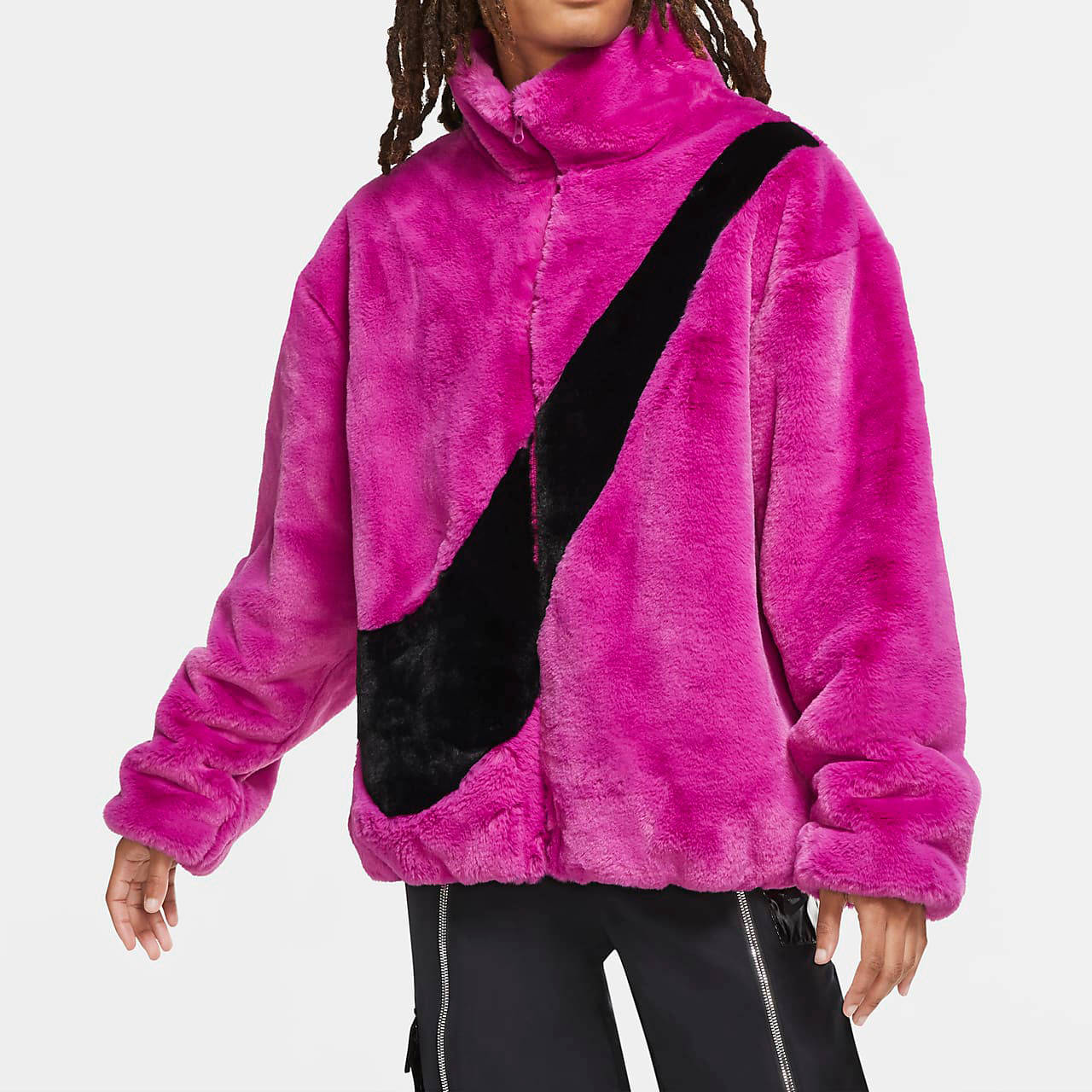 Nike Sportswear Faux Fur Coat Pink