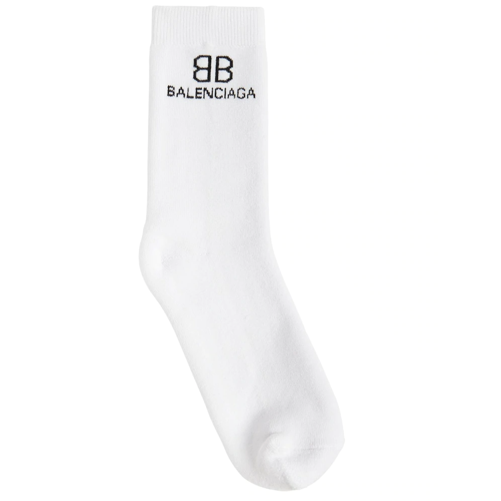 BALENCIAGA LOGO COTTON BLEND SOCKS
