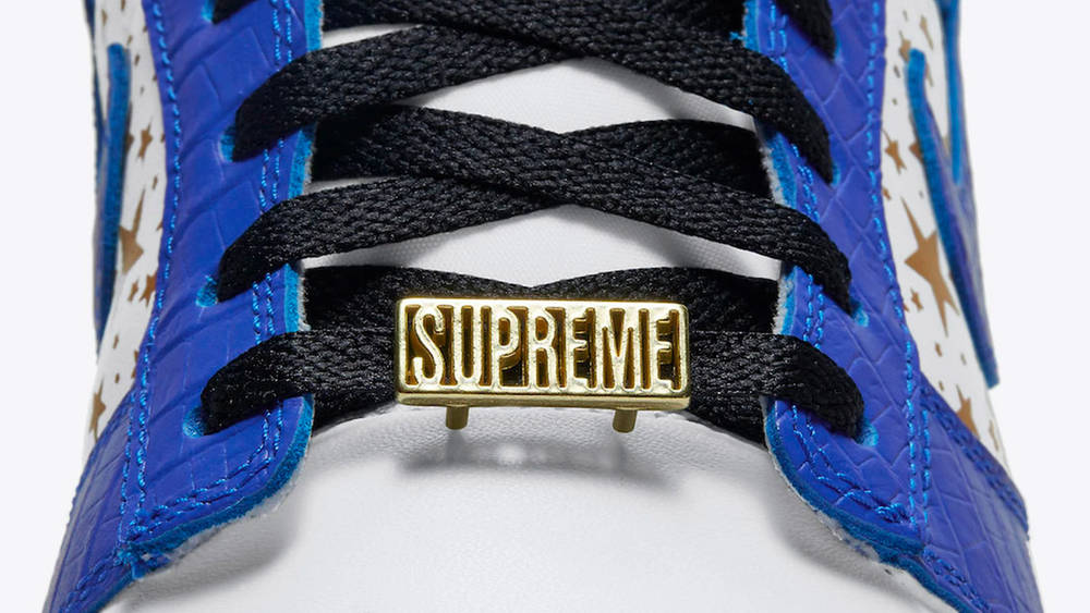 Image via Nike Supreme x Nike SB Dunk Low "Hyper Blue"