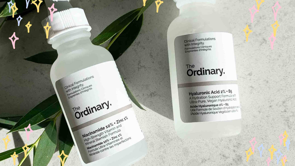 the ordinary close up product shot with stars