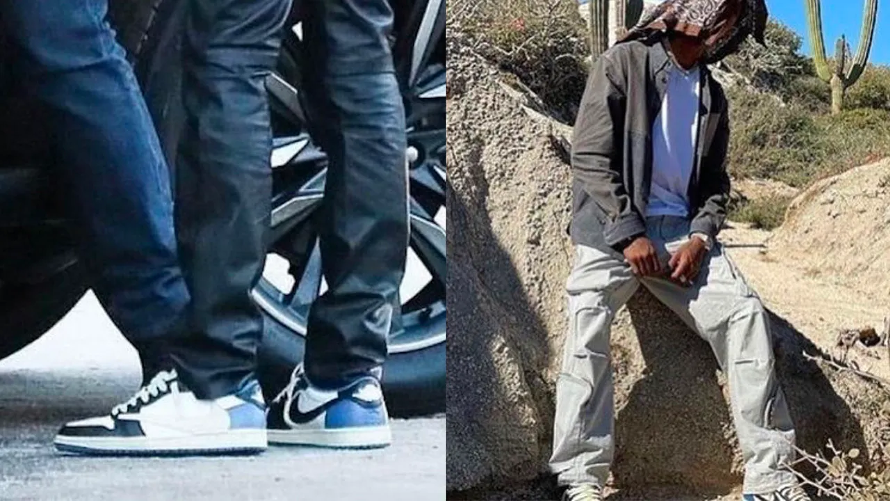 Travis Scott Steps Out in the Air Jordan 1 Low 