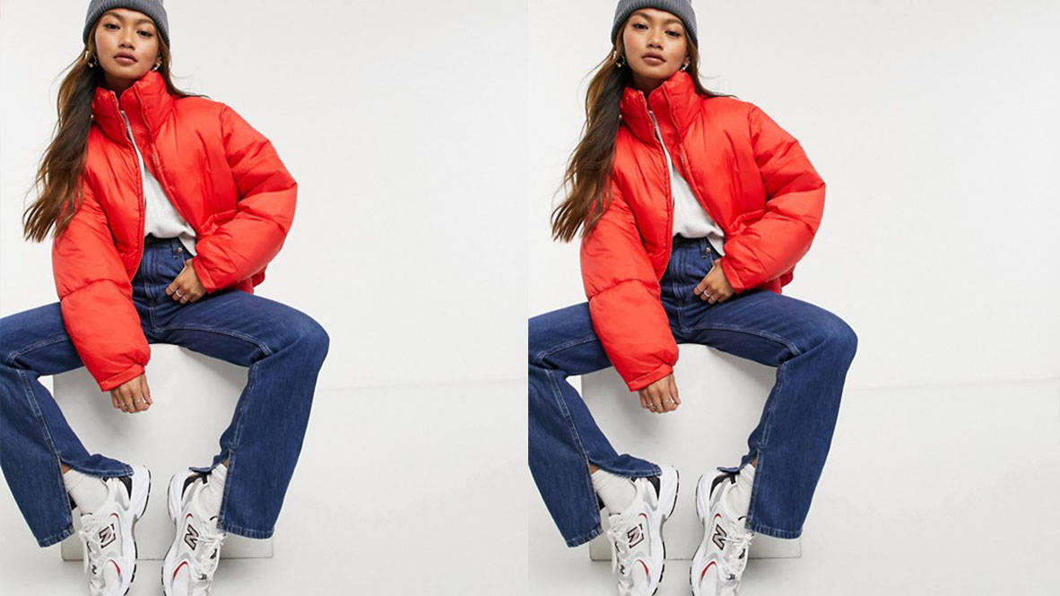 Weekday Puffer Coat Red