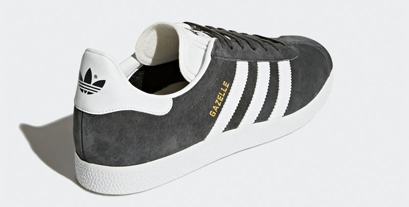 adidas Gazelle Dark Grey White Back