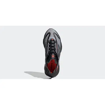 adidas men Ozweego Core Black Grey Red Middle
