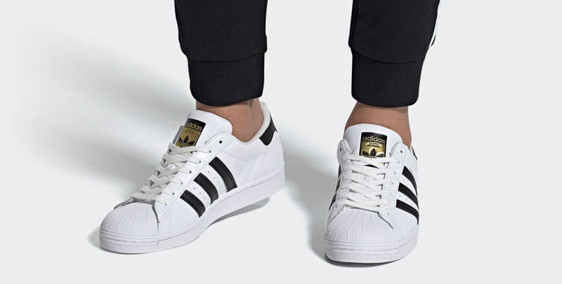 adidas Superstar Cloud White Black On Foot