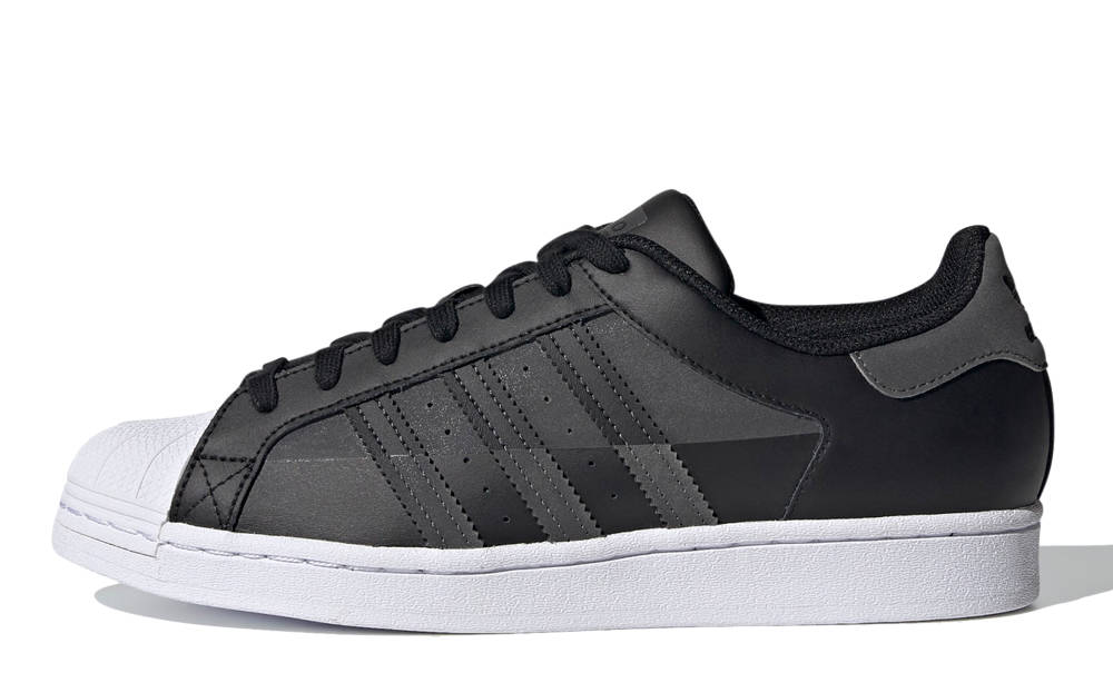 Adidas superstar black grey sale