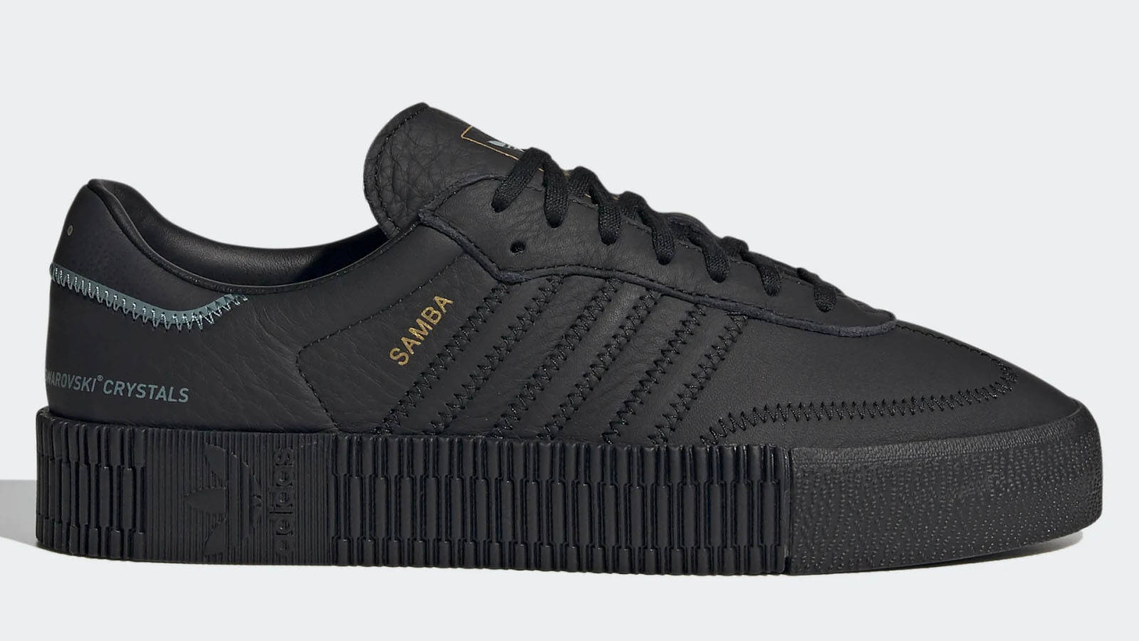 adidas x swarovski samba black listicle