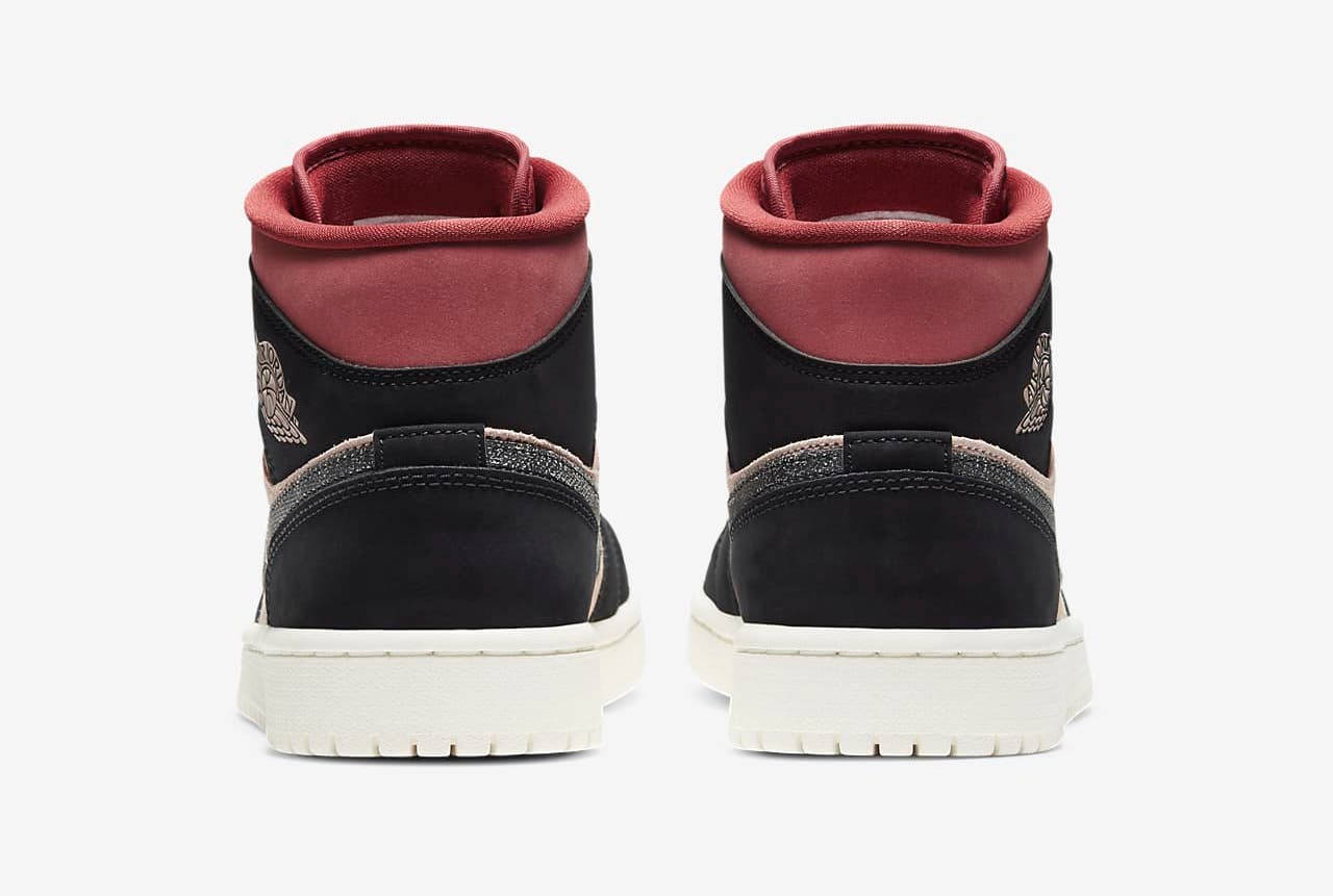Air Jordan 1 Mid Particle Beige heel