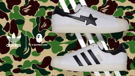 The BAPE x adidas Superstar Surfaces with Mismatched Logos The BAPE x adidas Superstar Surfaces with Mismatched Logos