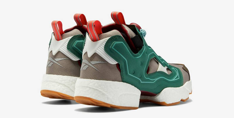 BBC x Reebok Instapump Fury Boost Green Stone Grey Back
