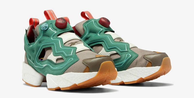BBC x Reebok Instapump Fury Boost Green Stone Grey Front