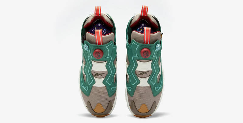 BBC x Reebok Instapump Fury Boost Green Stone Grey Middle