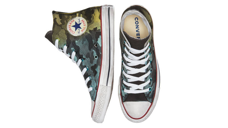 Converse Chuck Taylor All Star Camo Hi Navy Green Middle