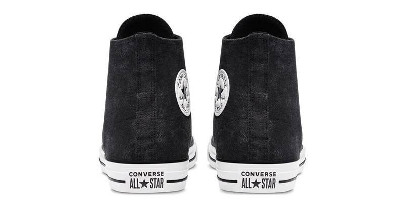 Converse Chuck Taylor All Star Washed Canvas Hi Black Back