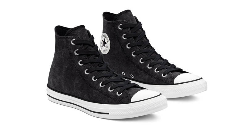 Converse Chuck Taylor All Star Washed Canvas Hi Black Front