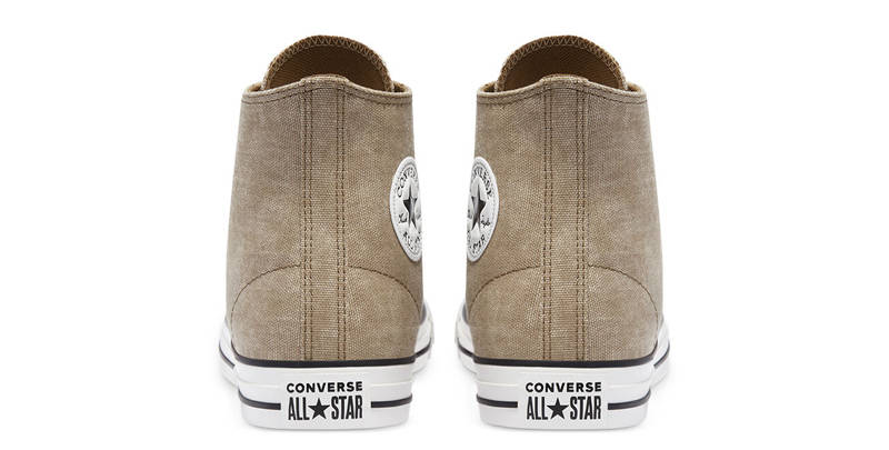 Converse Chuck Taylor All Star Washed Canvas Hi Khaki Back