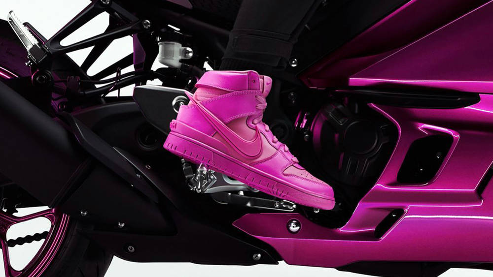 Image via AMBUSH AMBUSH x Nike Dunk High Lethal Pink