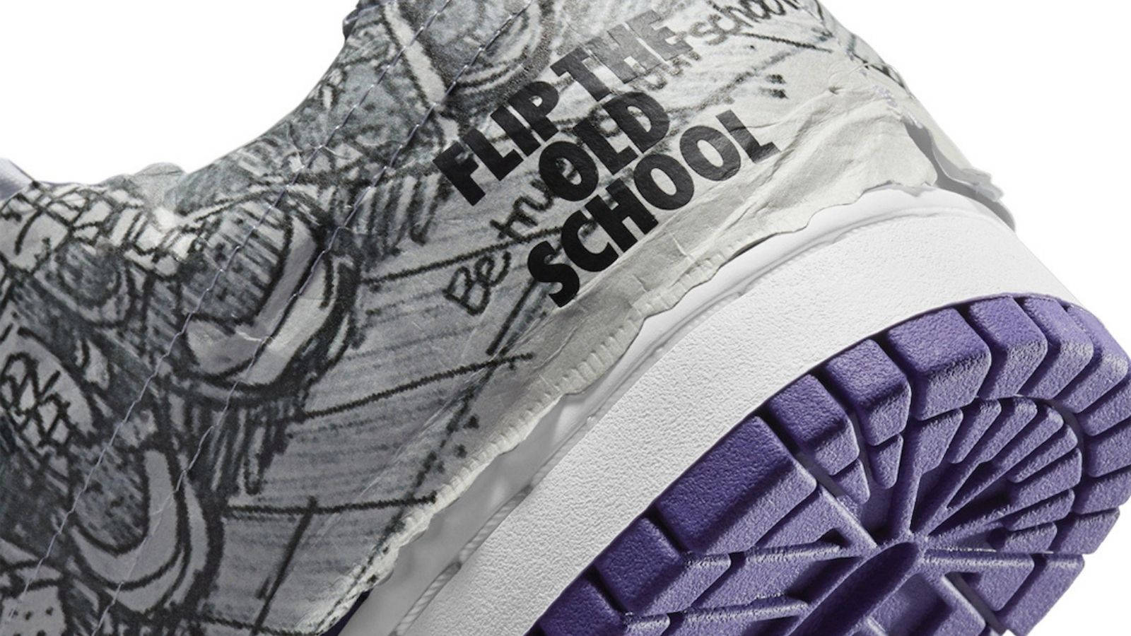 Flip the old school dunk sole close