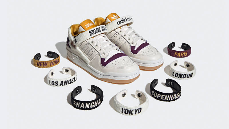Girls Are Awesome x adidas Forum Low White Purple