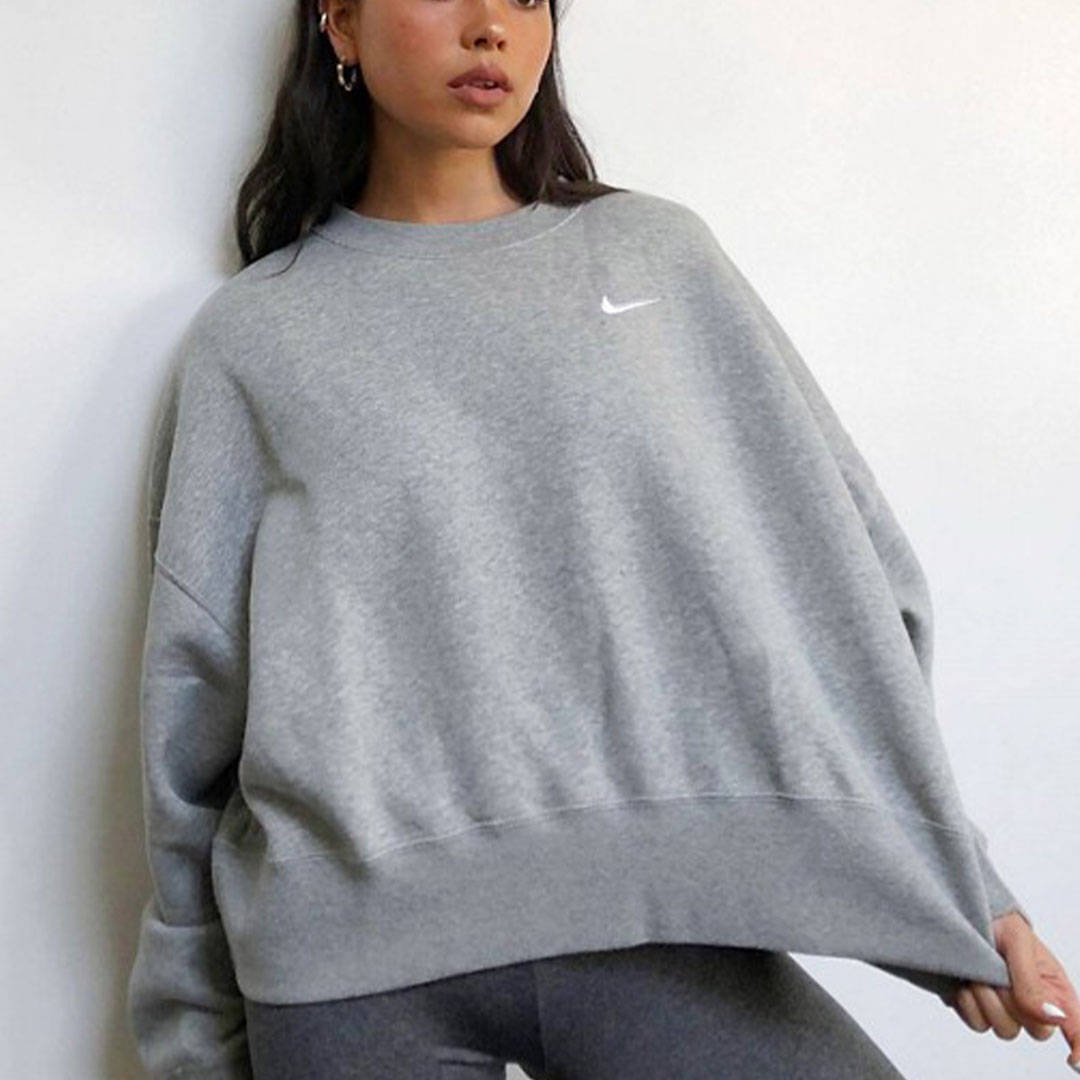 Grey Nike Oversized Sweatshirt ASOS