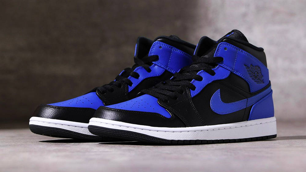 Image via BAIT The Air Jordan 1 Mid "Hyper Royal" is Still Available!
