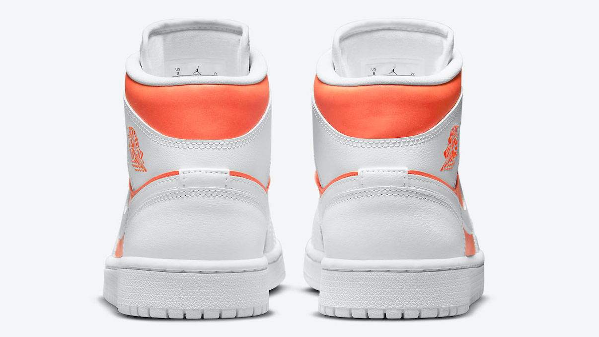 Jordan 1 Mid white orange