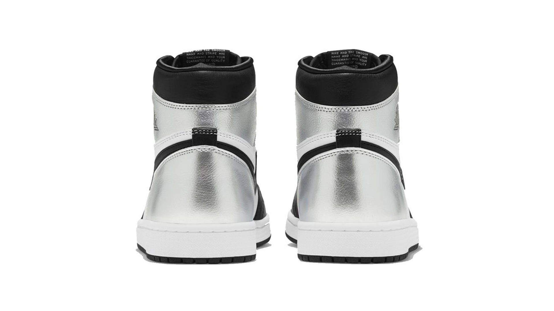 Jordan 1 Retro High OG Silver Toe Back