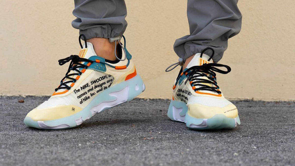 Nike react off white on sale noir