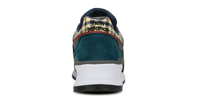 New Balance 997 Plaid Pack Burgundy Black Back