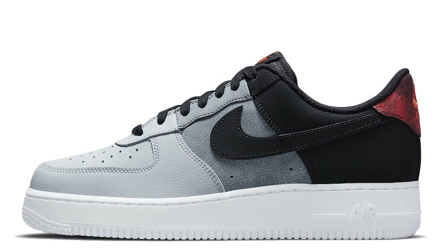 black and grey air force ones
