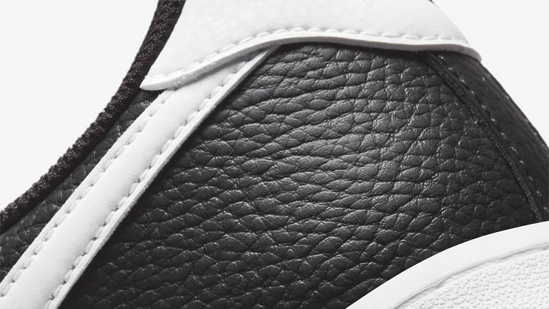 Nike Air Force 1 07 Black White Closeup