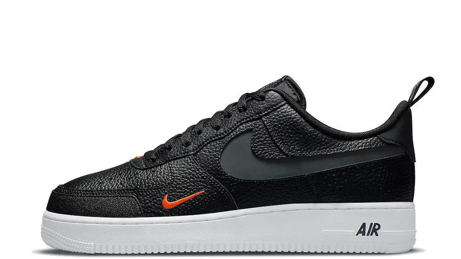 black and orange nike air force 1