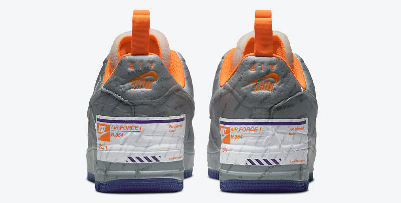 Nike Air Force 1 Experimental Light Smoke Grey Back