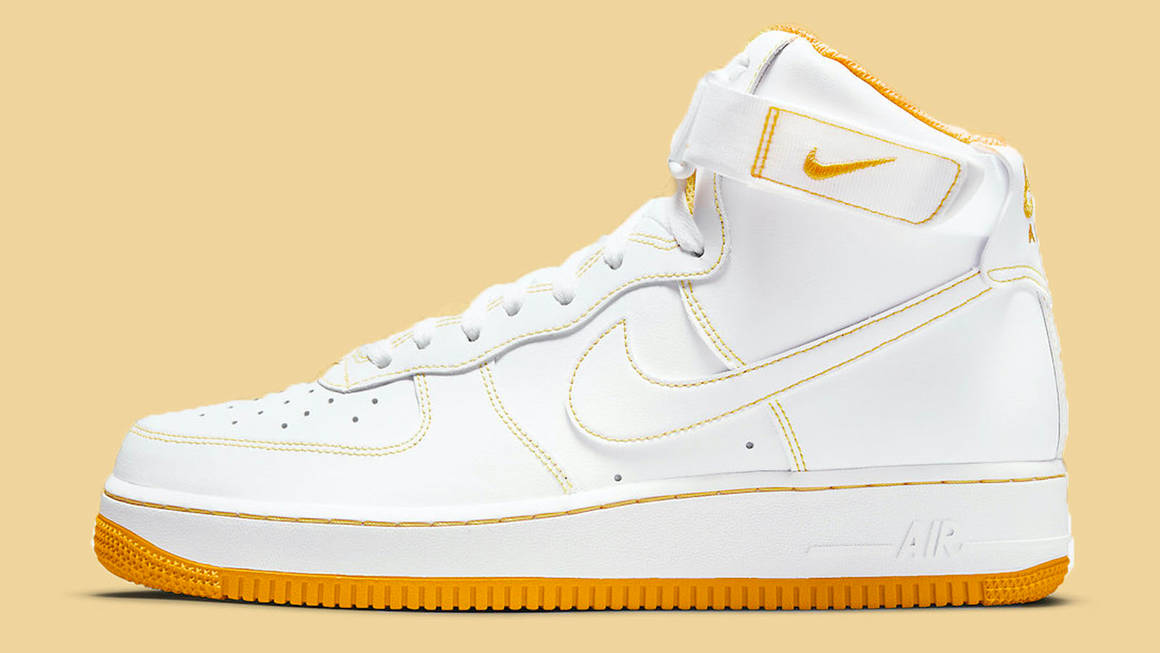 The Nike Air Force 1 High Gets The Contrast Stitch Treatment In Laser ...