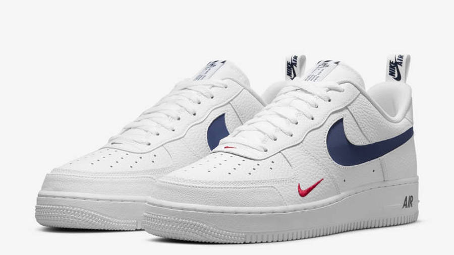 nike air force 1 navy and white