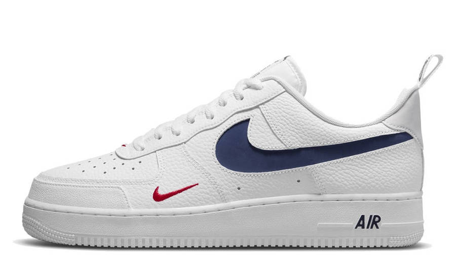 navy blue and white air force 1