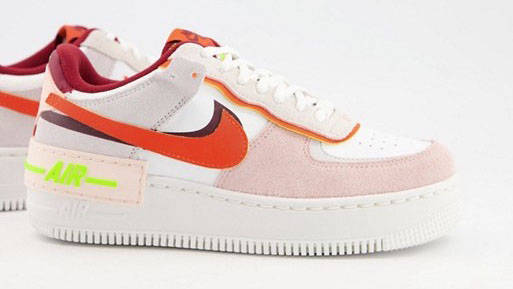 NikE air force 1 shadow white red