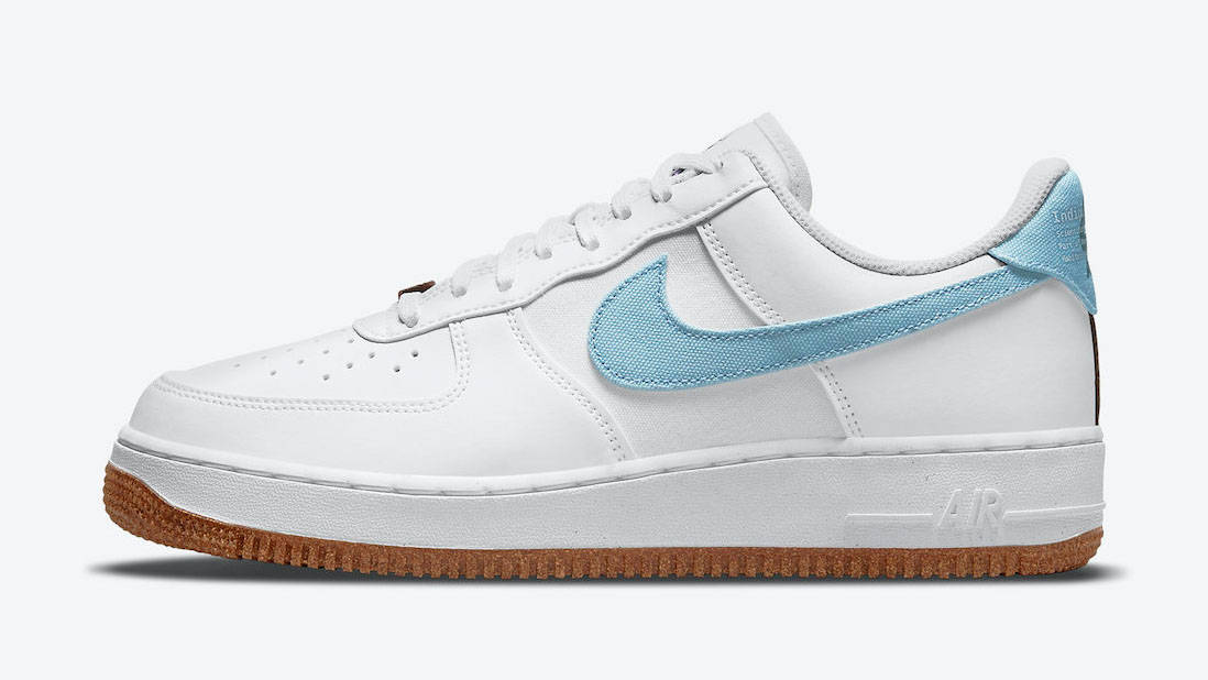 Nike Air Force 1 White Indigo Pomegranate