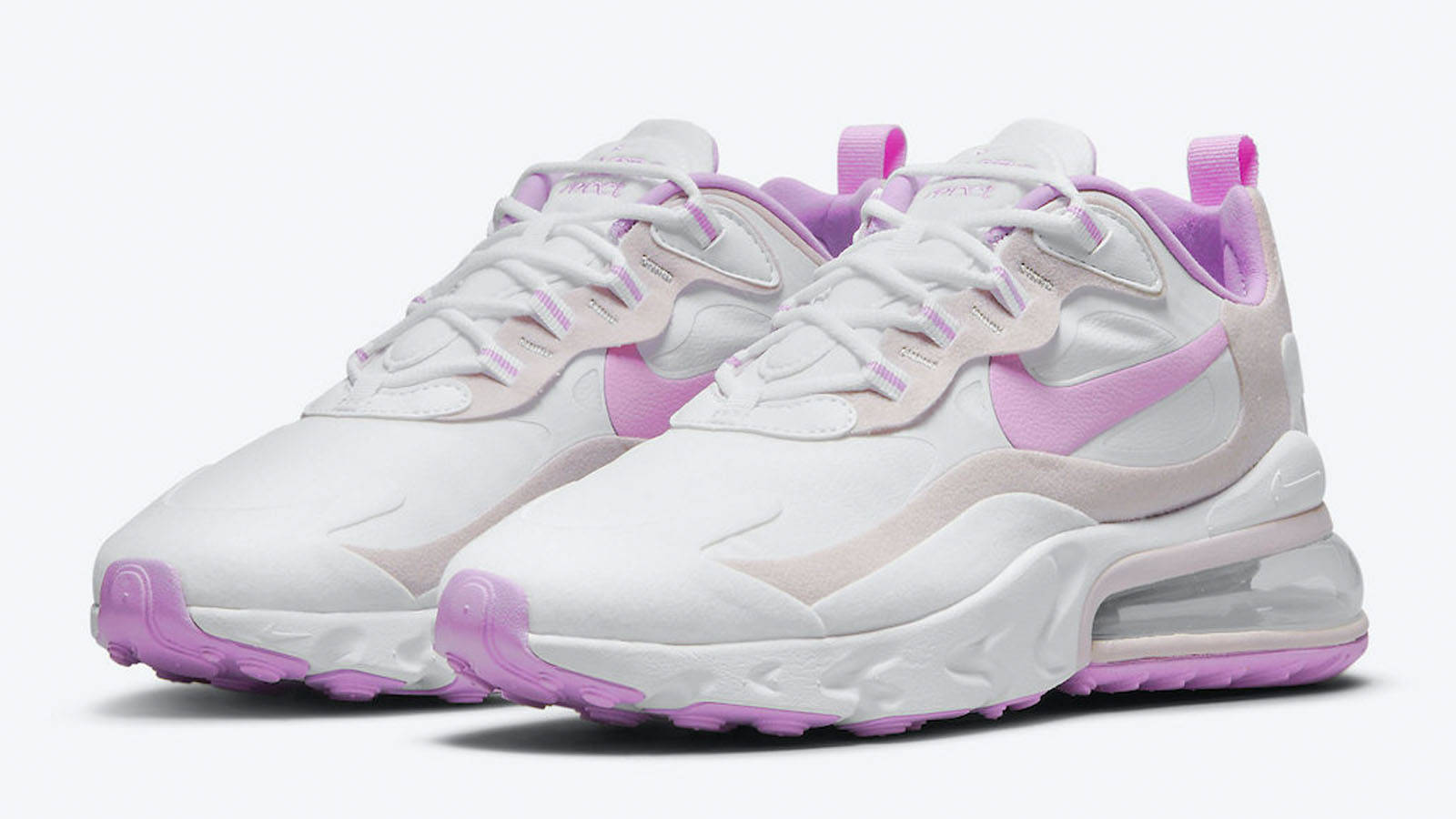 nike air max 270 react pink white