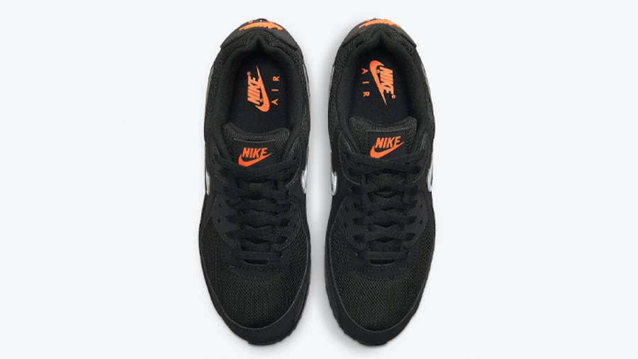 nike air max 90 orange and black